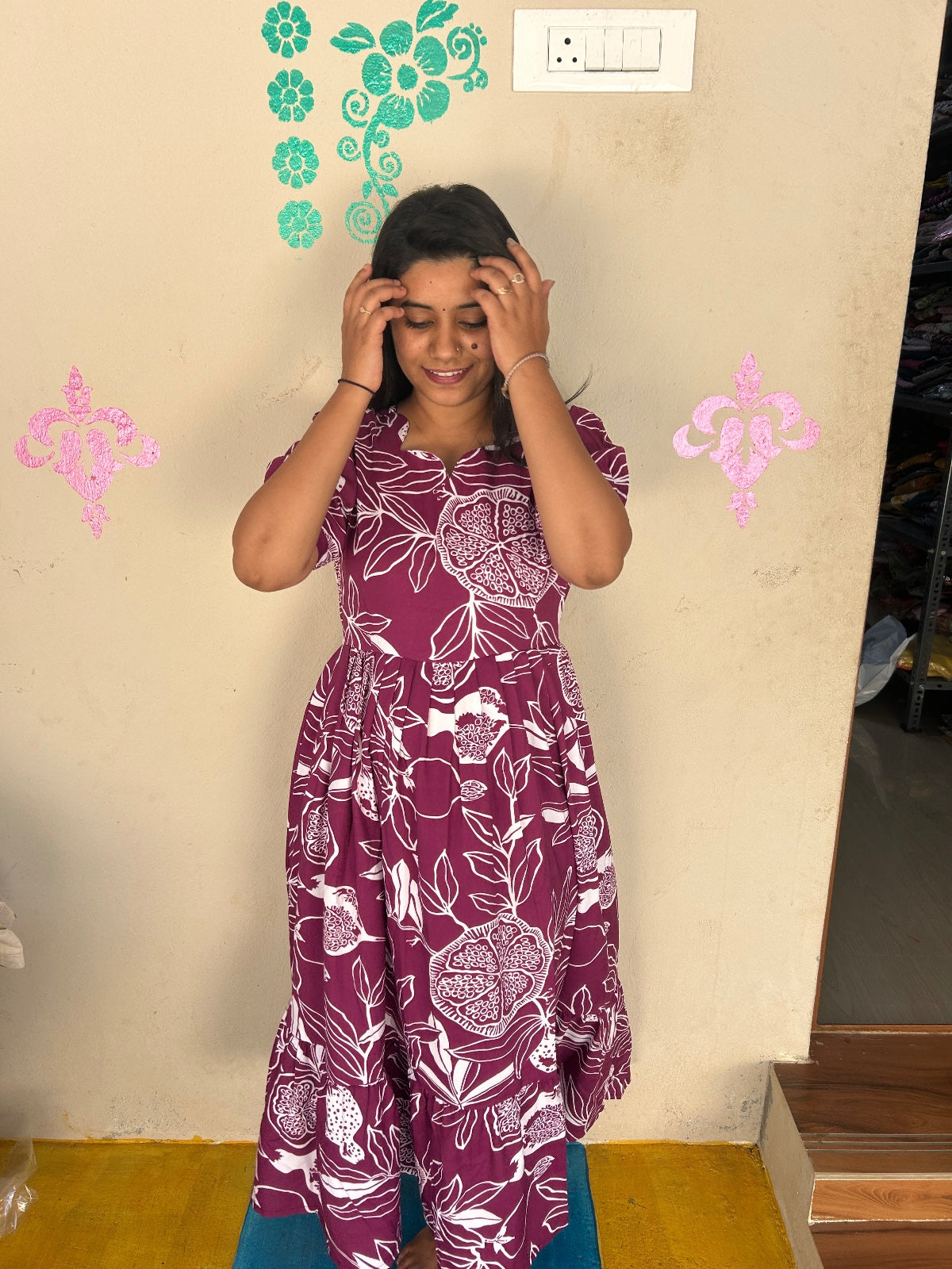 Cotton Floral Frock - CFF63