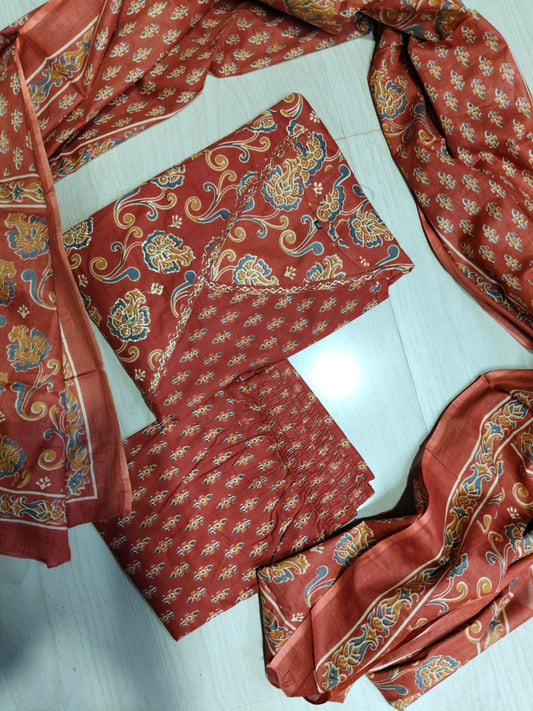 Cotton Floral Anarkali - CA66