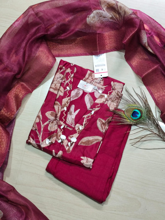 Premium Shiny Vetican Silk Kurti - SVK2