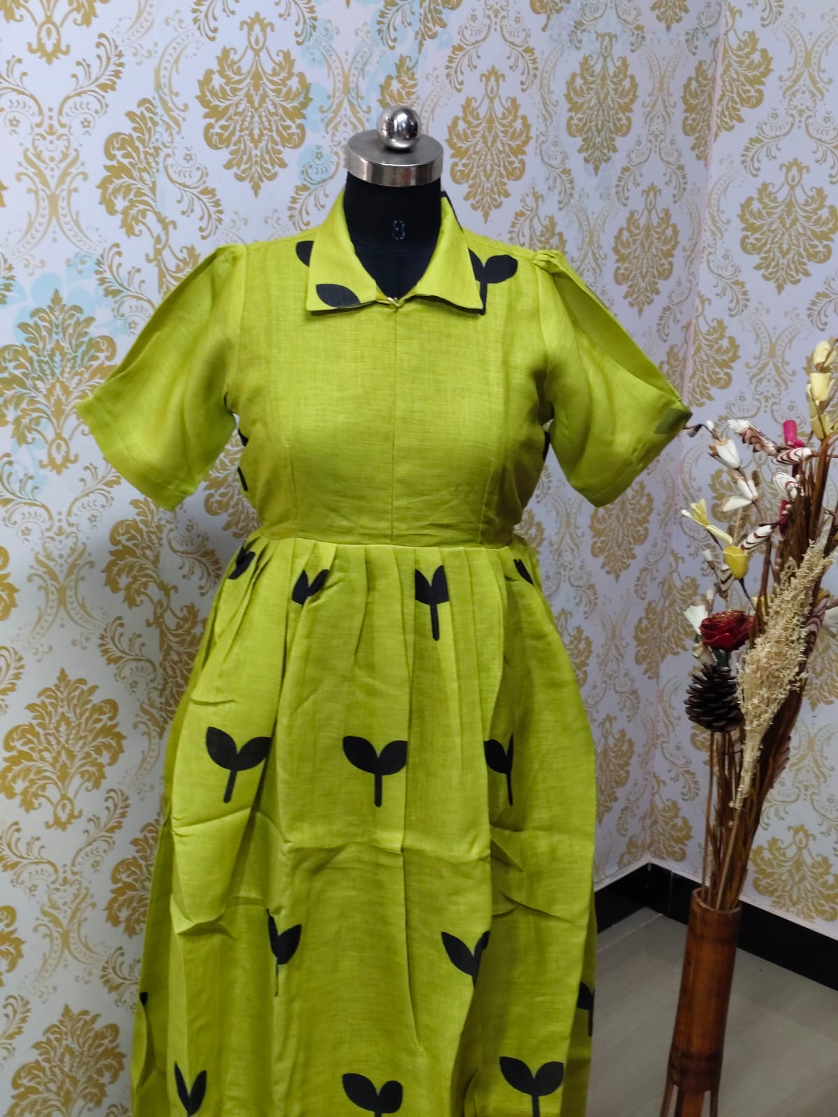 Linen Cotton Feeding Frock  IFF68