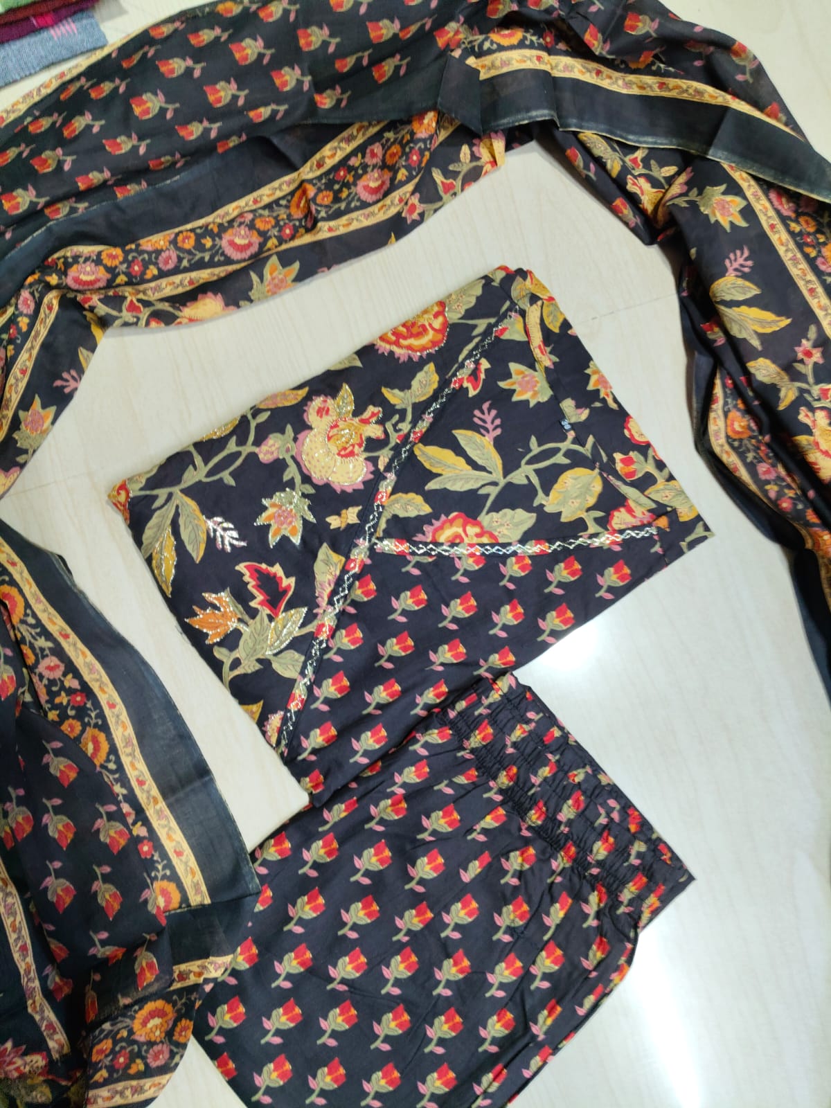 Cotton Floral Anarkali - CA68