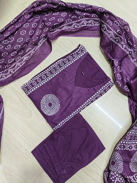 Jaipur Cotton Kurti Set - JKS06 (Check Our Size Chart Before Placing the Order)