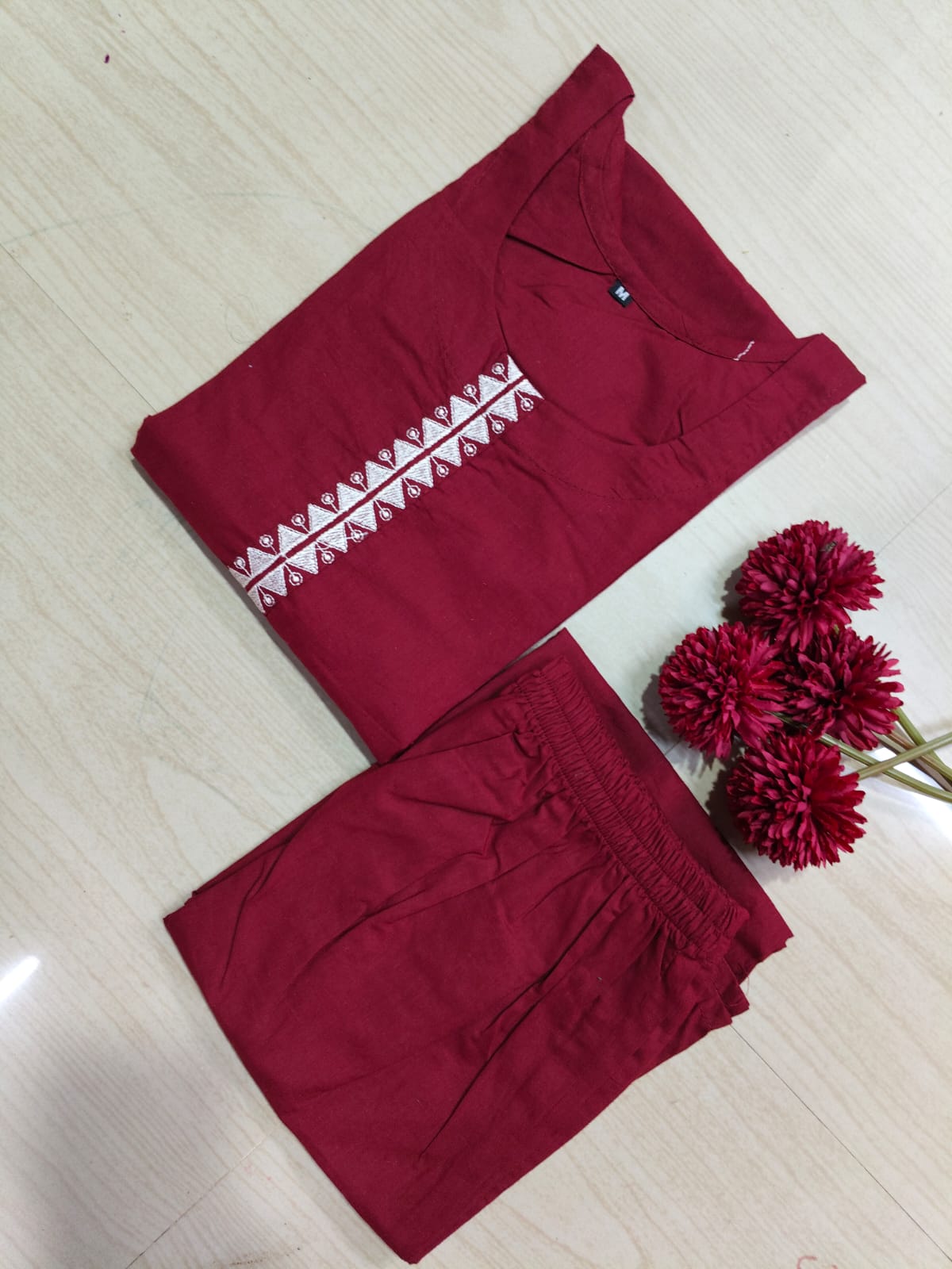 V neck Kurthi with Pant  ALN06
