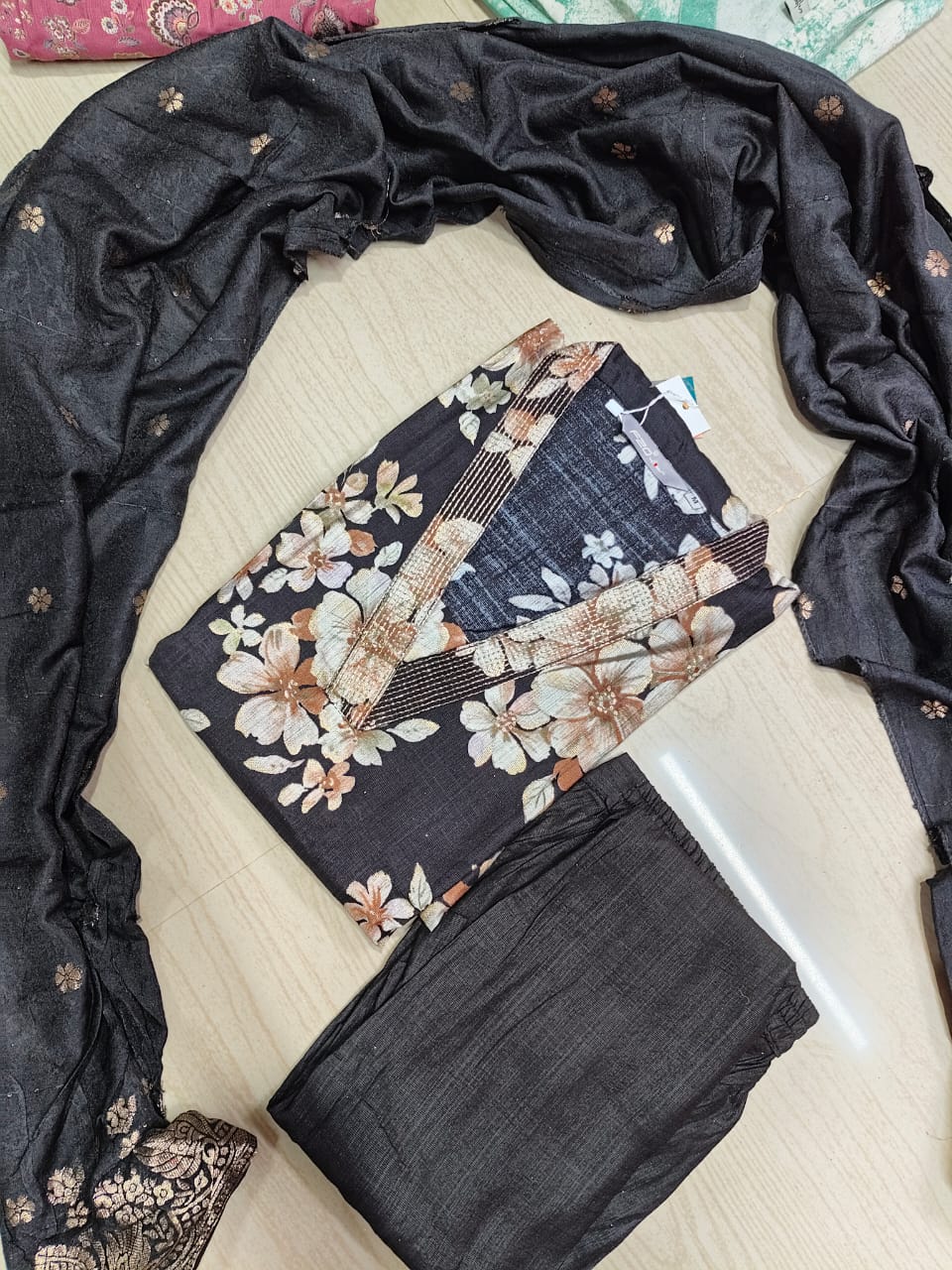Kurti with Pant and Linen Dupatta sets - KPL06