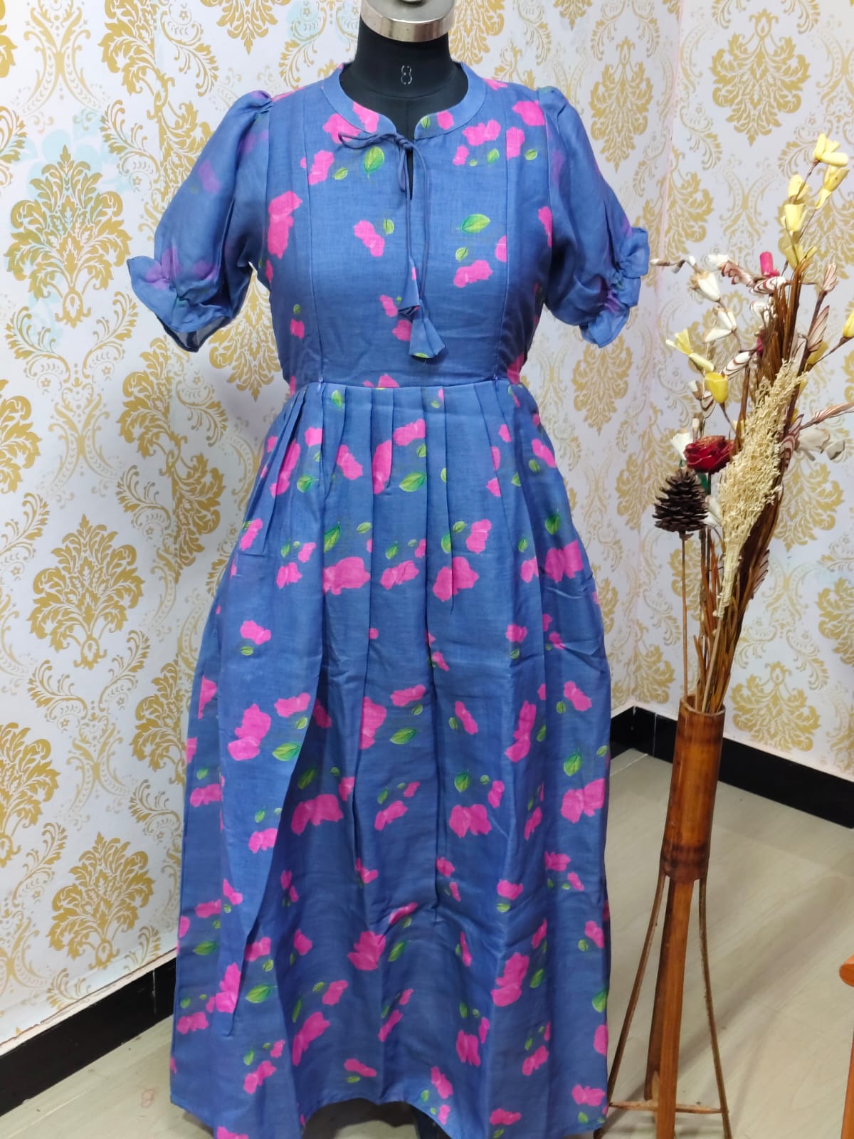 Linen Cotton Feeding Frock  IFF70