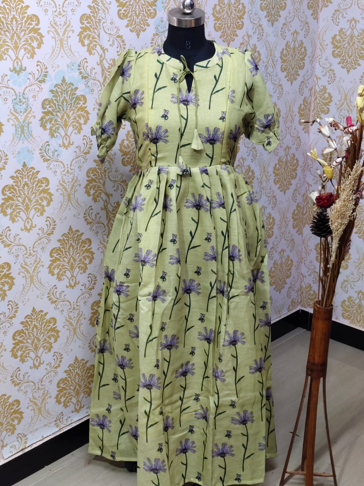 Linen Cotton Feeding Frock  IFF71