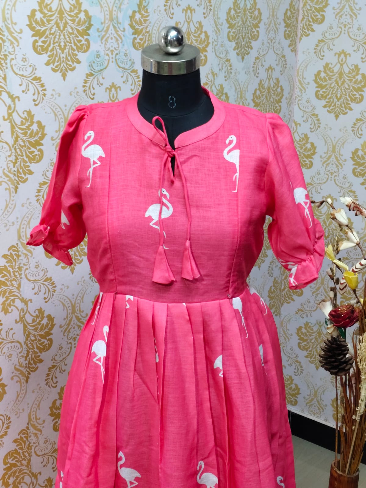 Linen Cotton Feeding Frock  IFF73