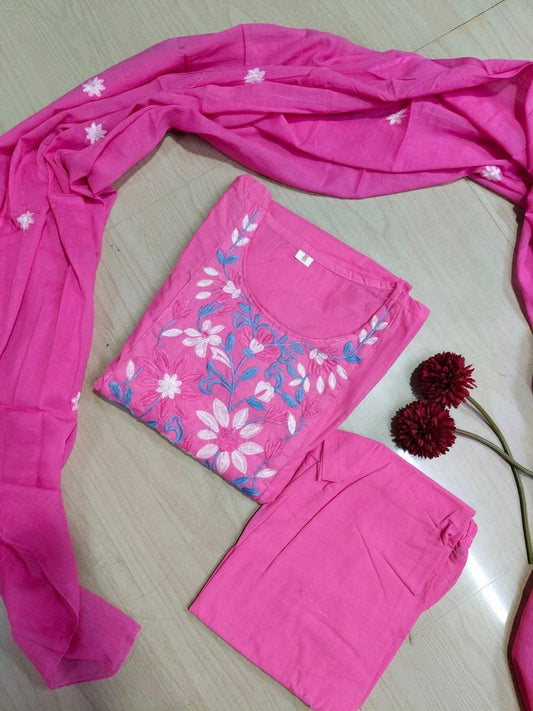 Cotton Floral Anarkali  -  AS73