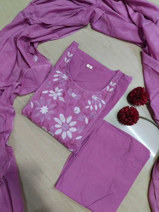 Cotton Floral Anarkali  -  AS76