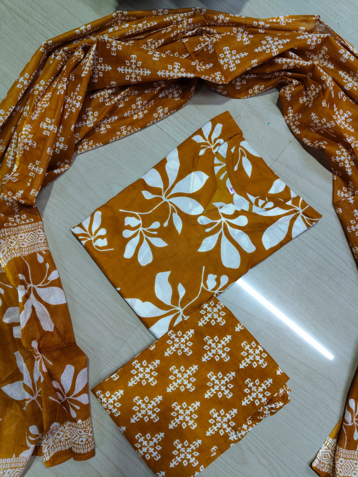 Jaipur Cotton Kurti Set - JKS07 (Check Our Size Chart Before Placing the Order)