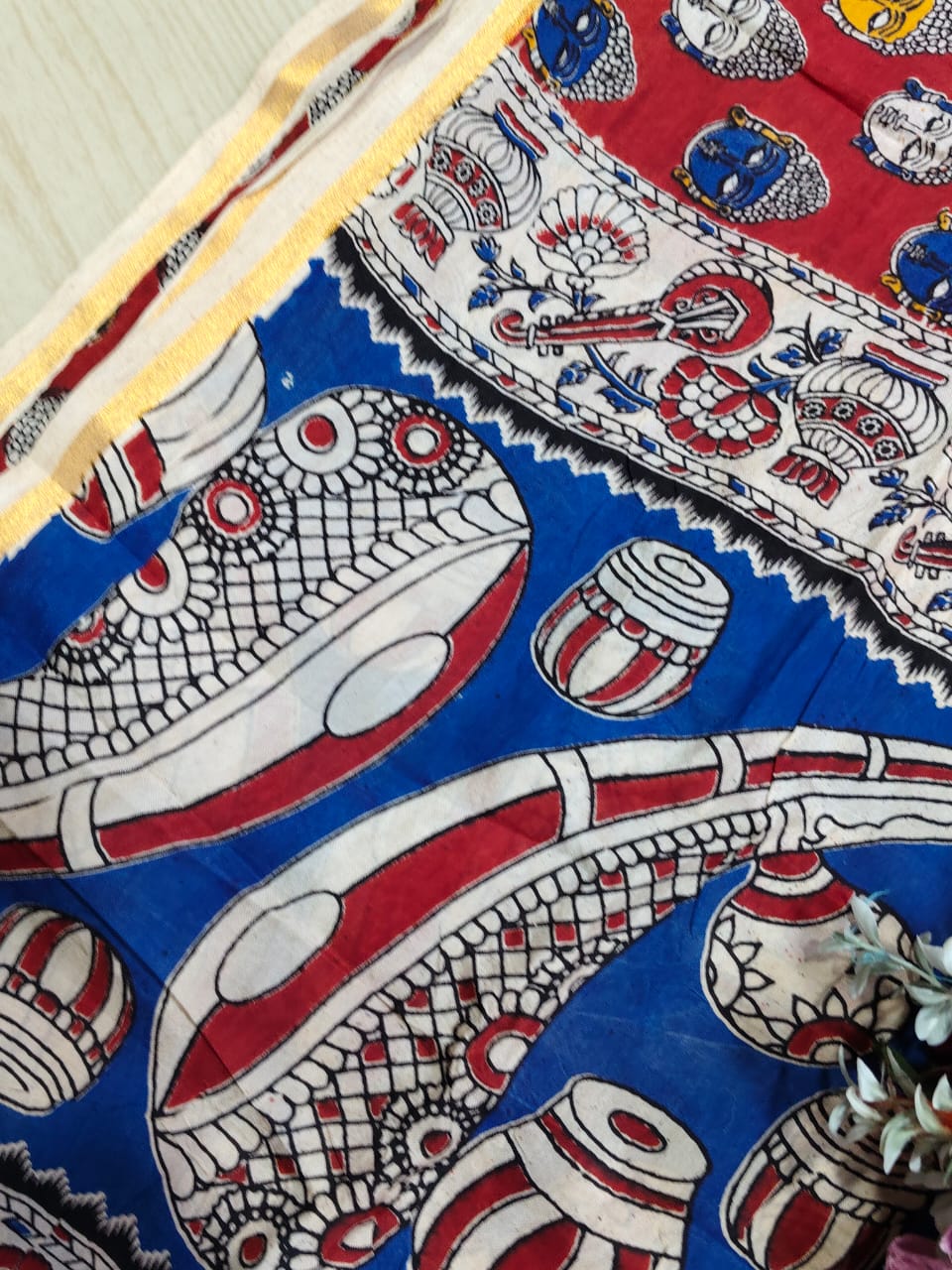 Kalamkari Zari Boarder Duppata KZD07