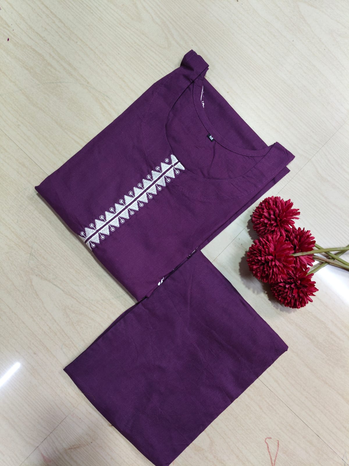 V neck Kurthi with Pant  ALN07