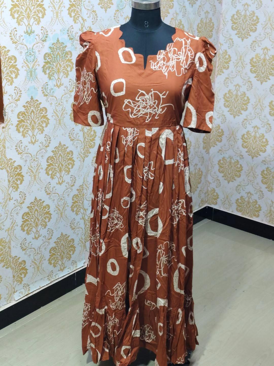 Premium Rayon Floral Frock - CFF180