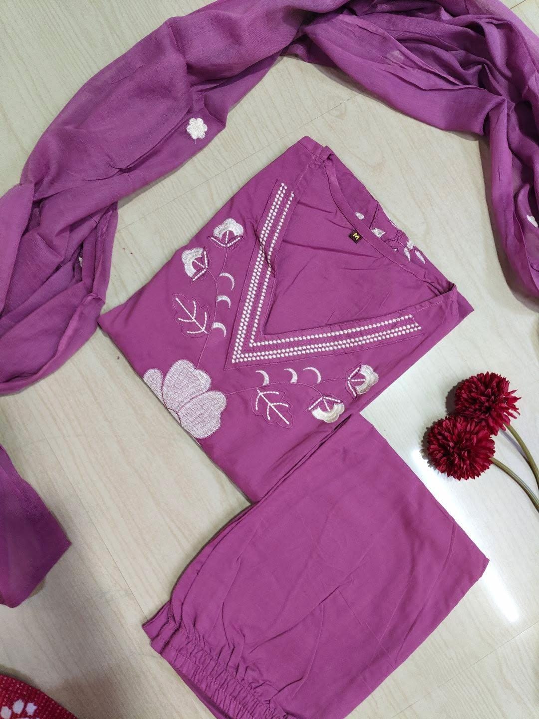 Cotton Floral Anarkali  -  AS81