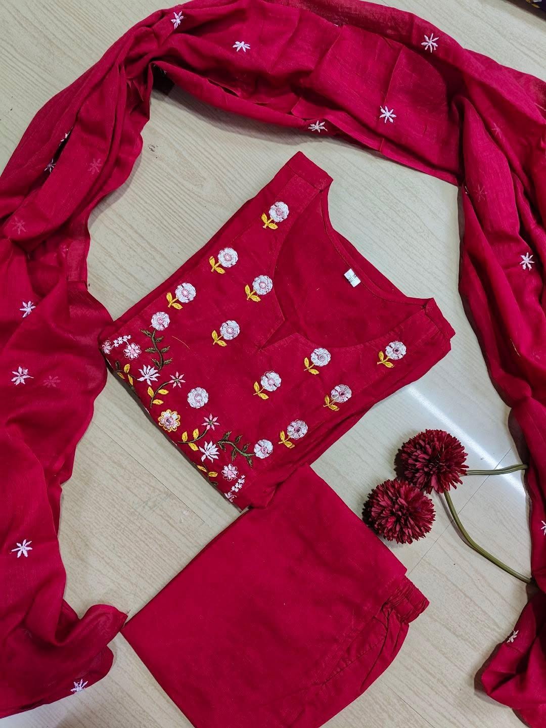 Cotton Floral Anarkali  -  AS86