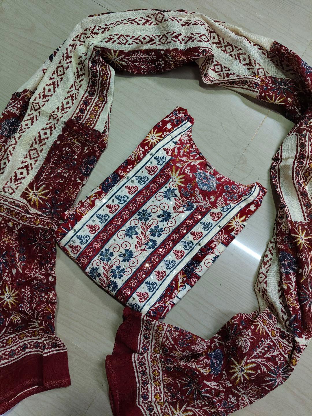 Cotton Floral Anarkali (Without Phant)  AS99