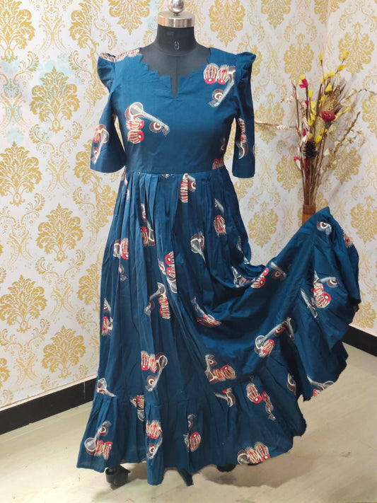 Premium Rayon Floral Frock - CFF100