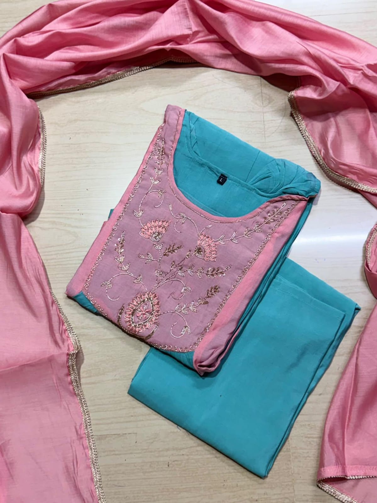 Premium Chanderi  Silk Kurti  SetDK101