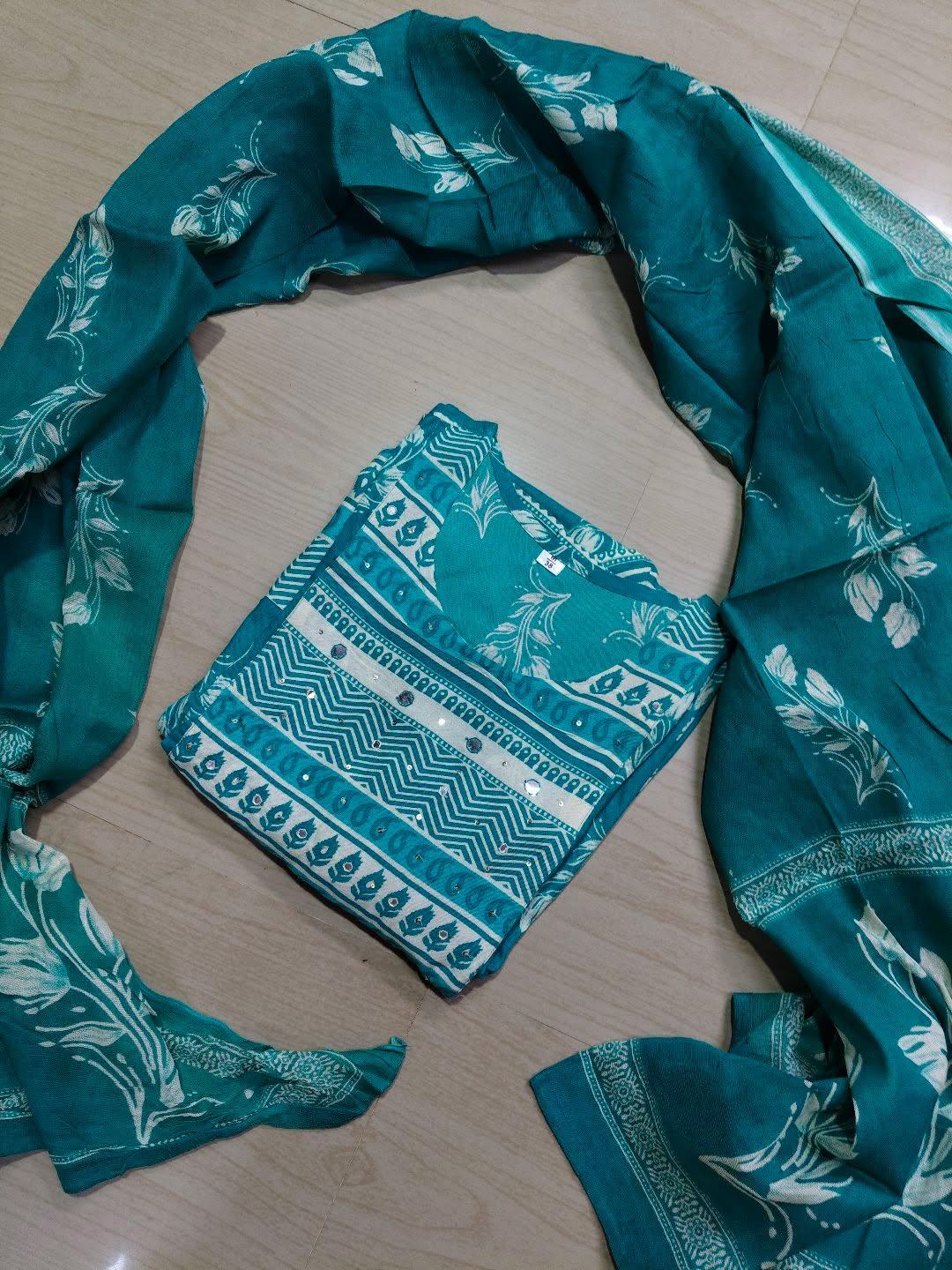 Cotton Floral Anarkali (Without Phant)  AS101