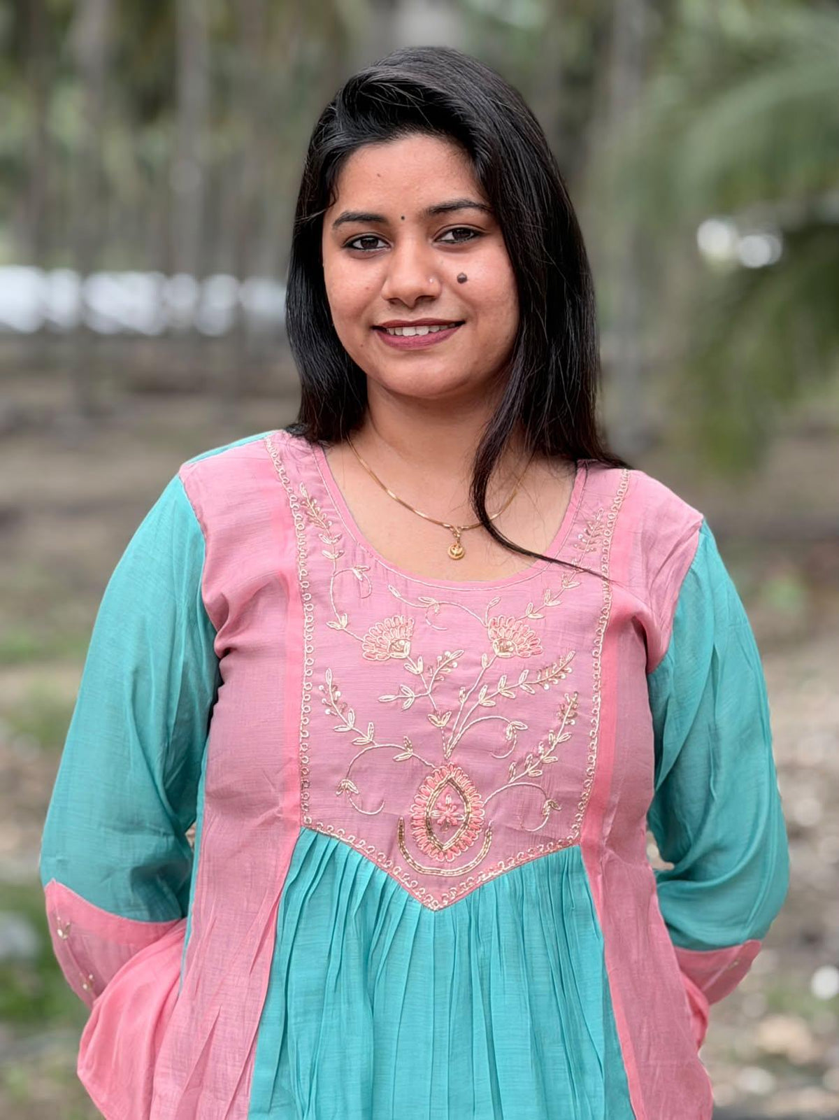 Premium Chanderi  Silk Kurti  SetDK101