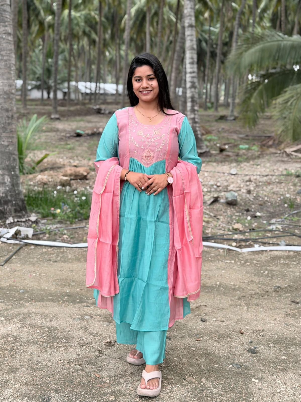 Premium Chanderi  Silk Kurti  SetDK101