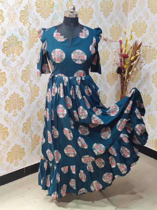 Premium Rayon Floral Frock - CFF101