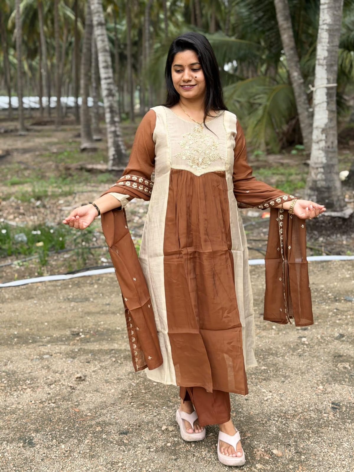 Premium Chanderi  Silk Kurti  SetDK102