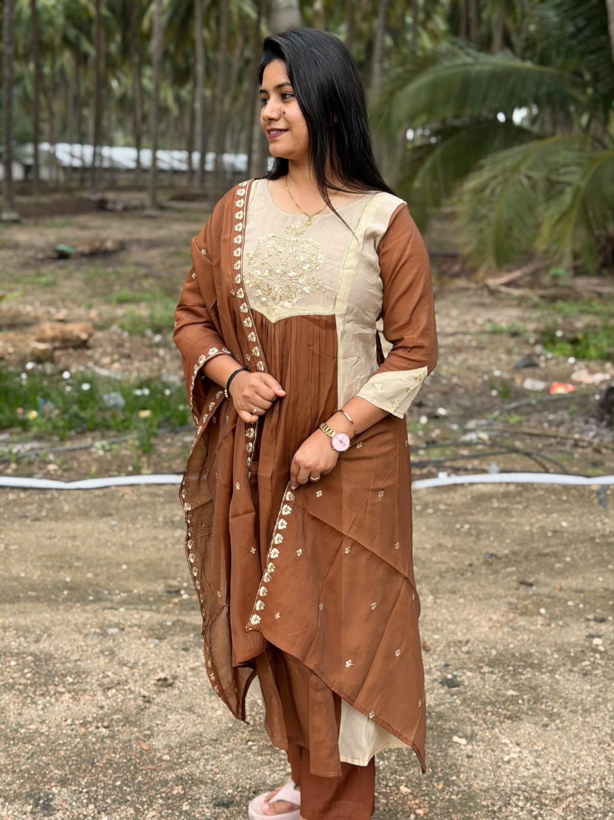 Premium Chanderi  Silk Kurti  SetDK102