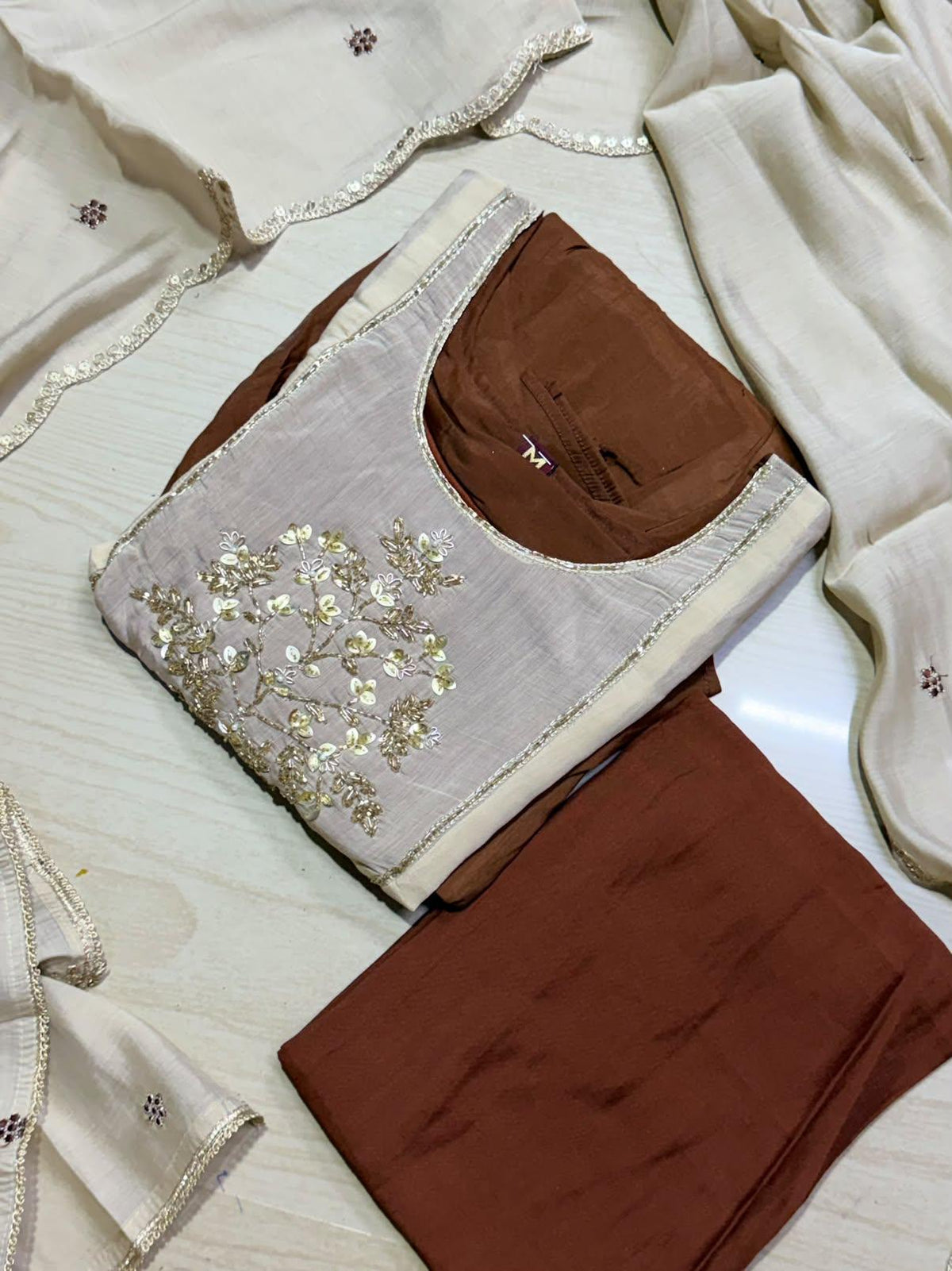 Premium Chanderi  Silk Kurti  SetDK102