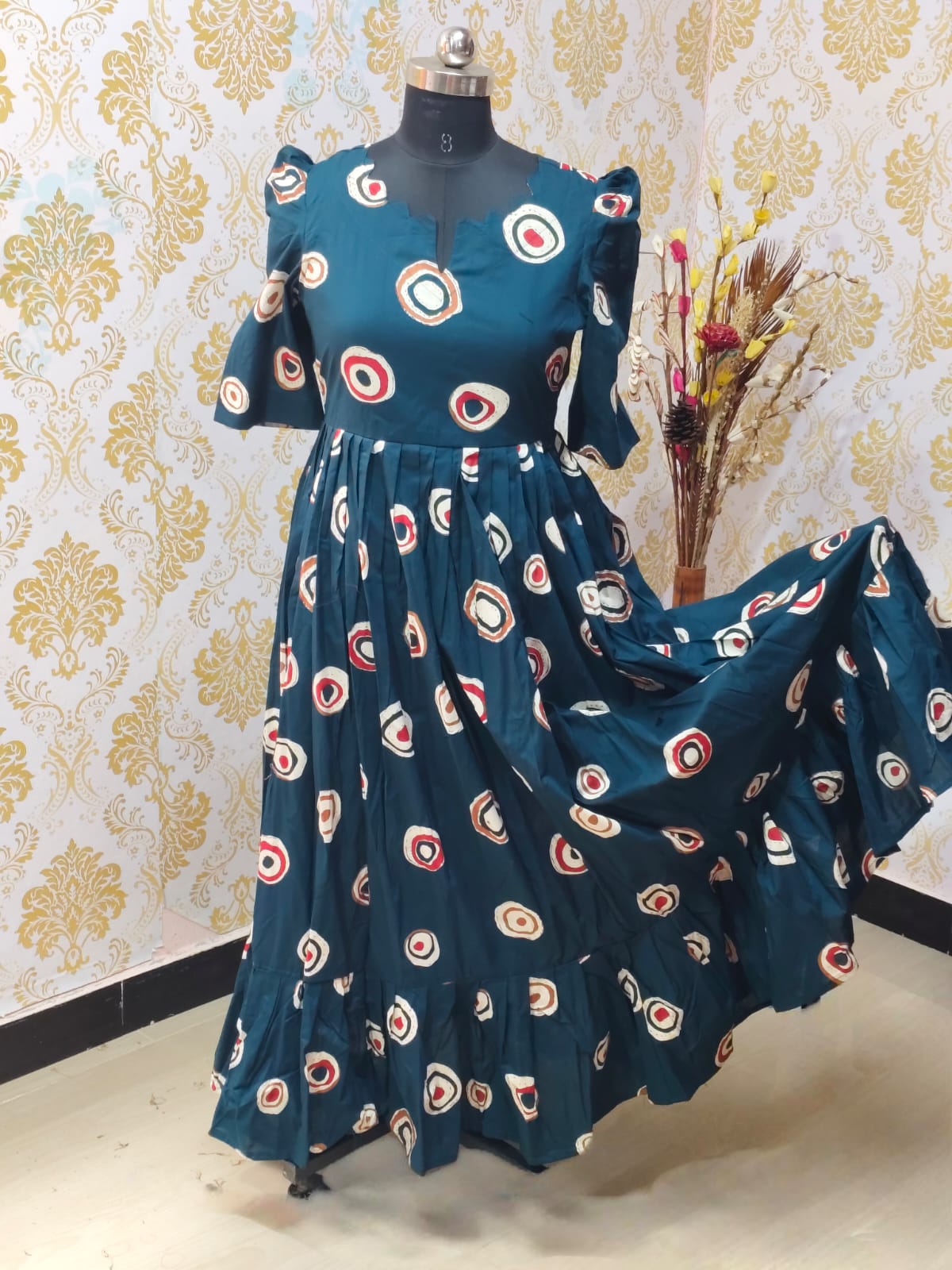 Premium Rayon Floral Frock - CFF103