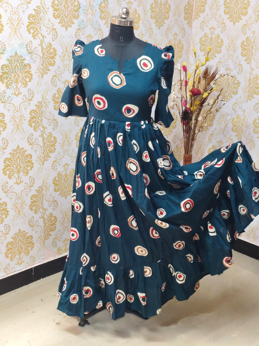 Premium Rayon Floral Frock - CFF103