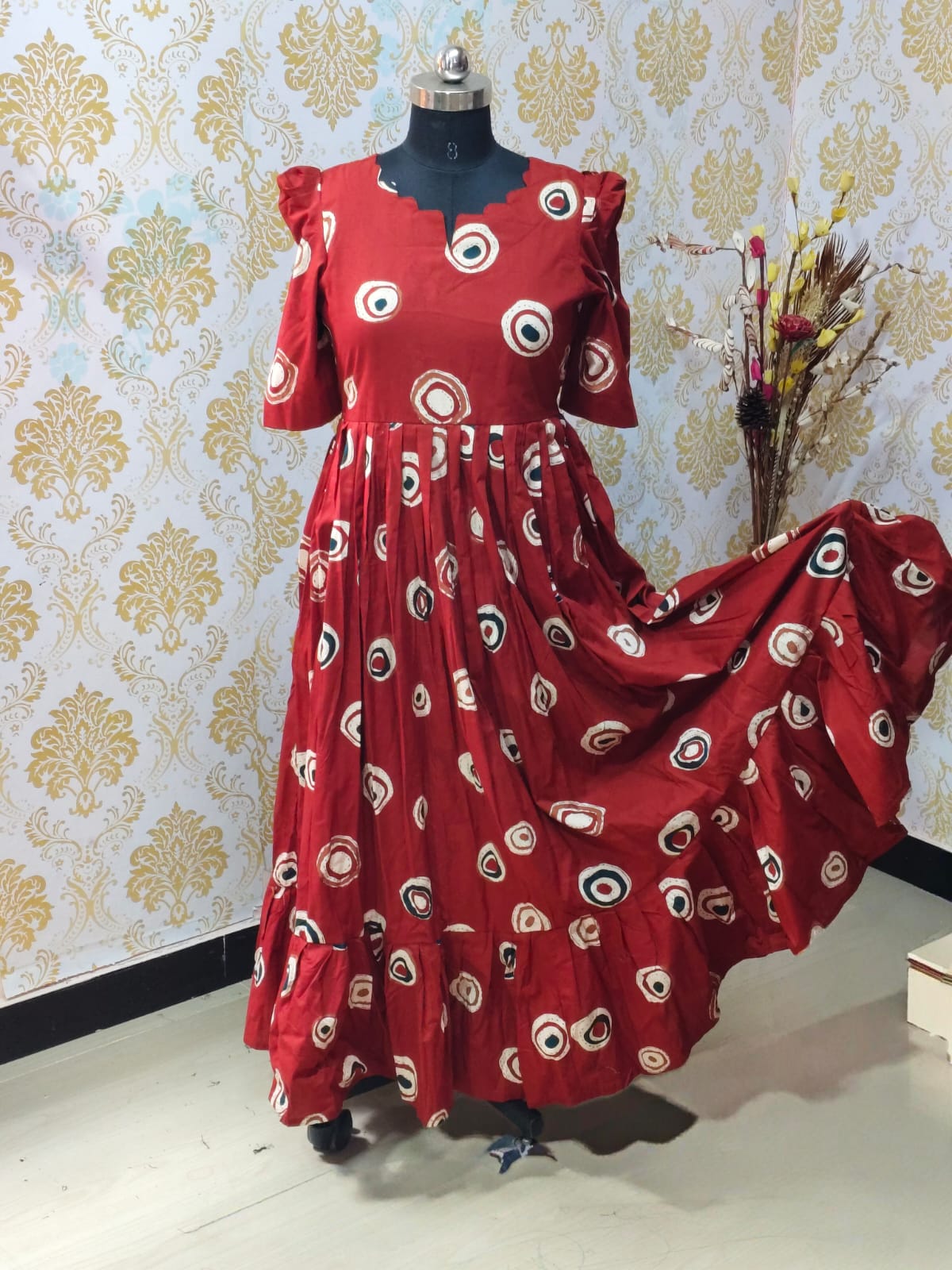 Premium Rayon Floral Frock - CFF105