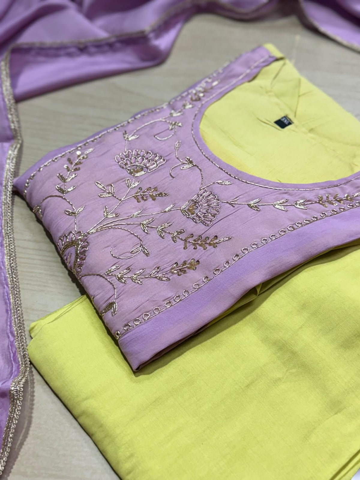 Premium Chanderi  Silk Kurti  Set DK107