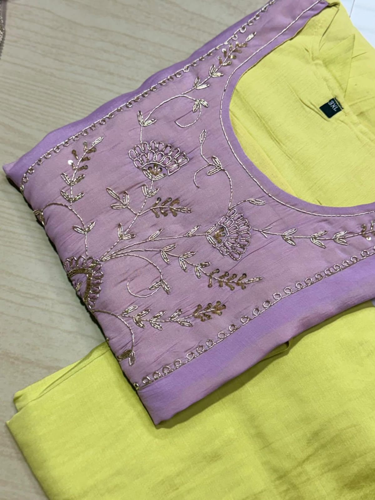 Premium Chanderi  Silk Kurti  Set DK107