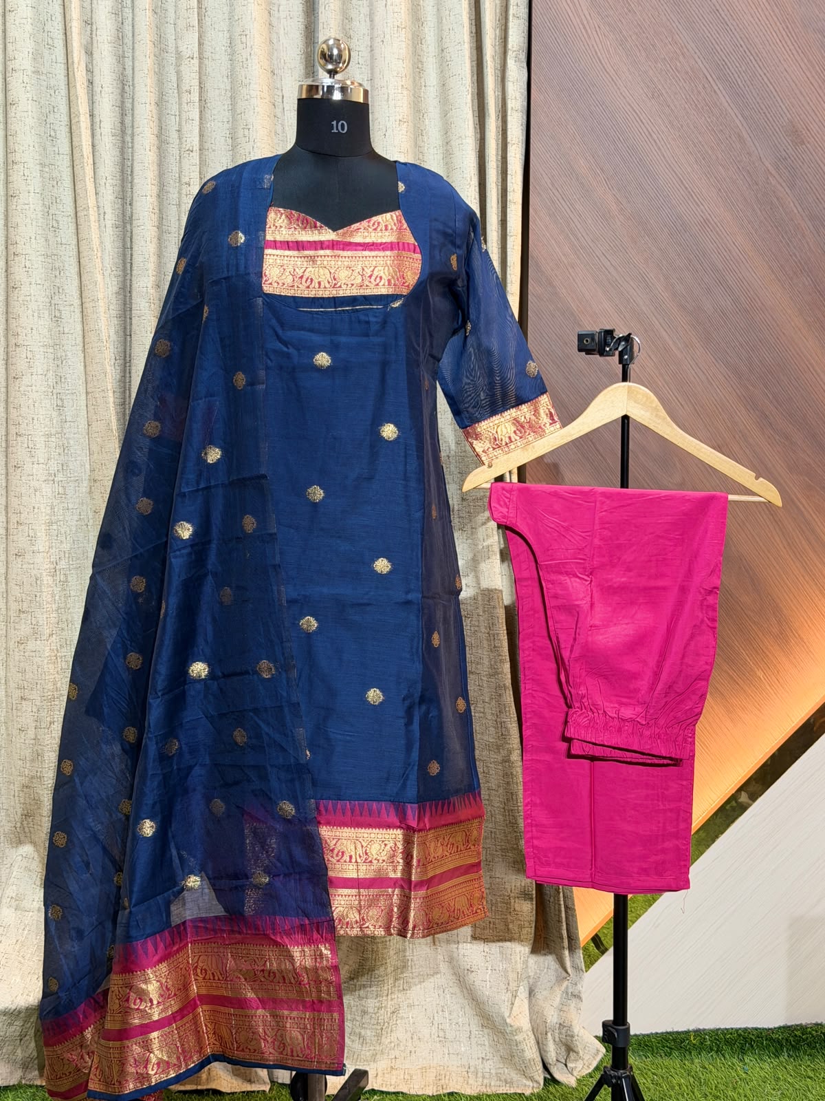 Premium Banarasi Silk Kurti  Set EW107