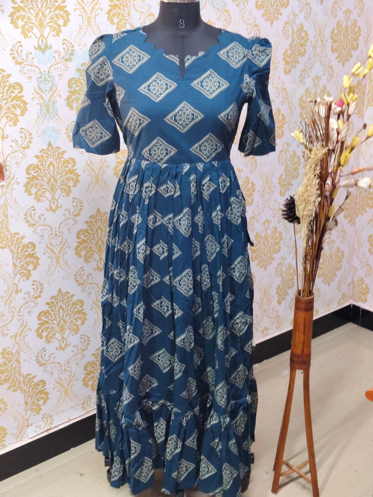 Cotton Floral Frock - CFF109