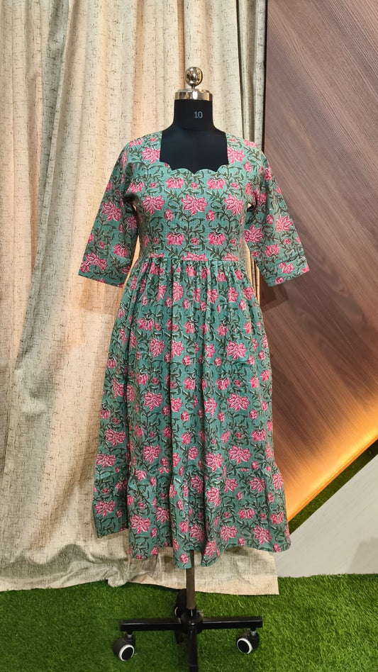 Cotton Kantha Frocks  CKF10