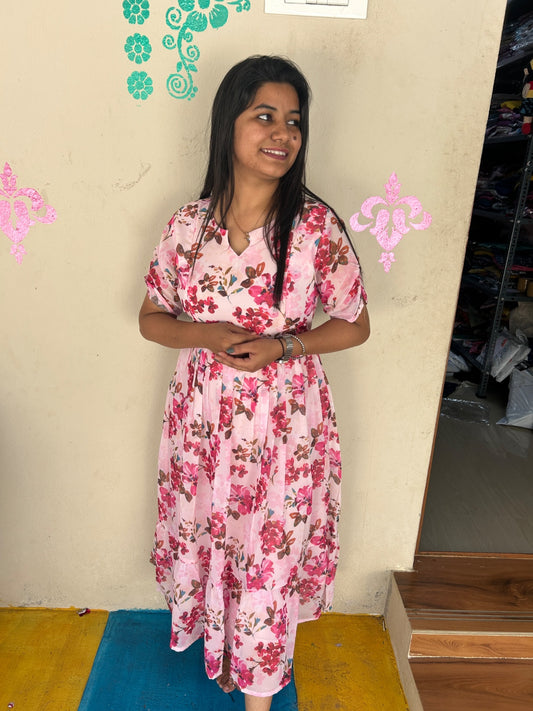 Georgette Floral Frock GFF10
