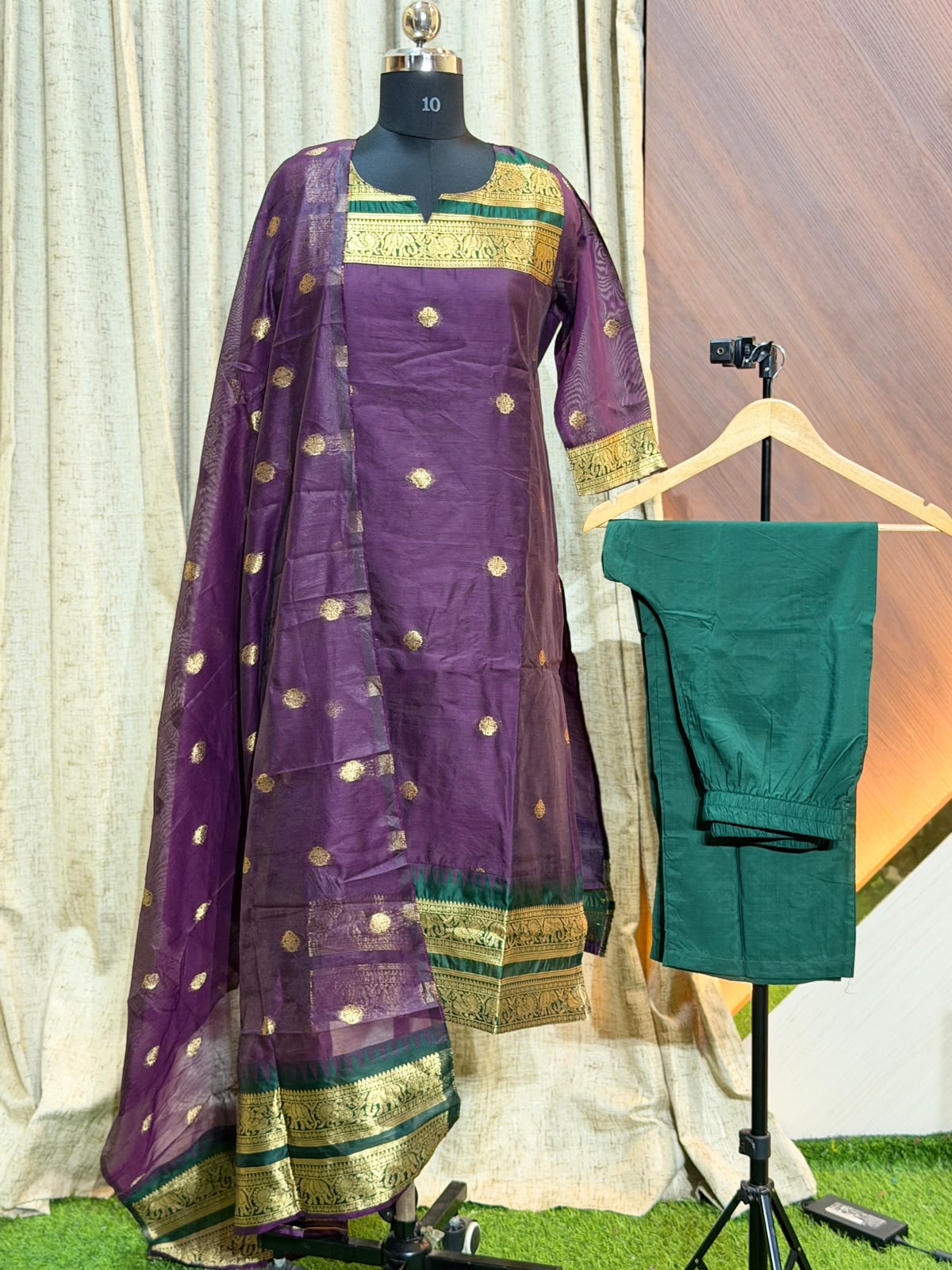Premium Banarasi Silk Kurti  Set EW110