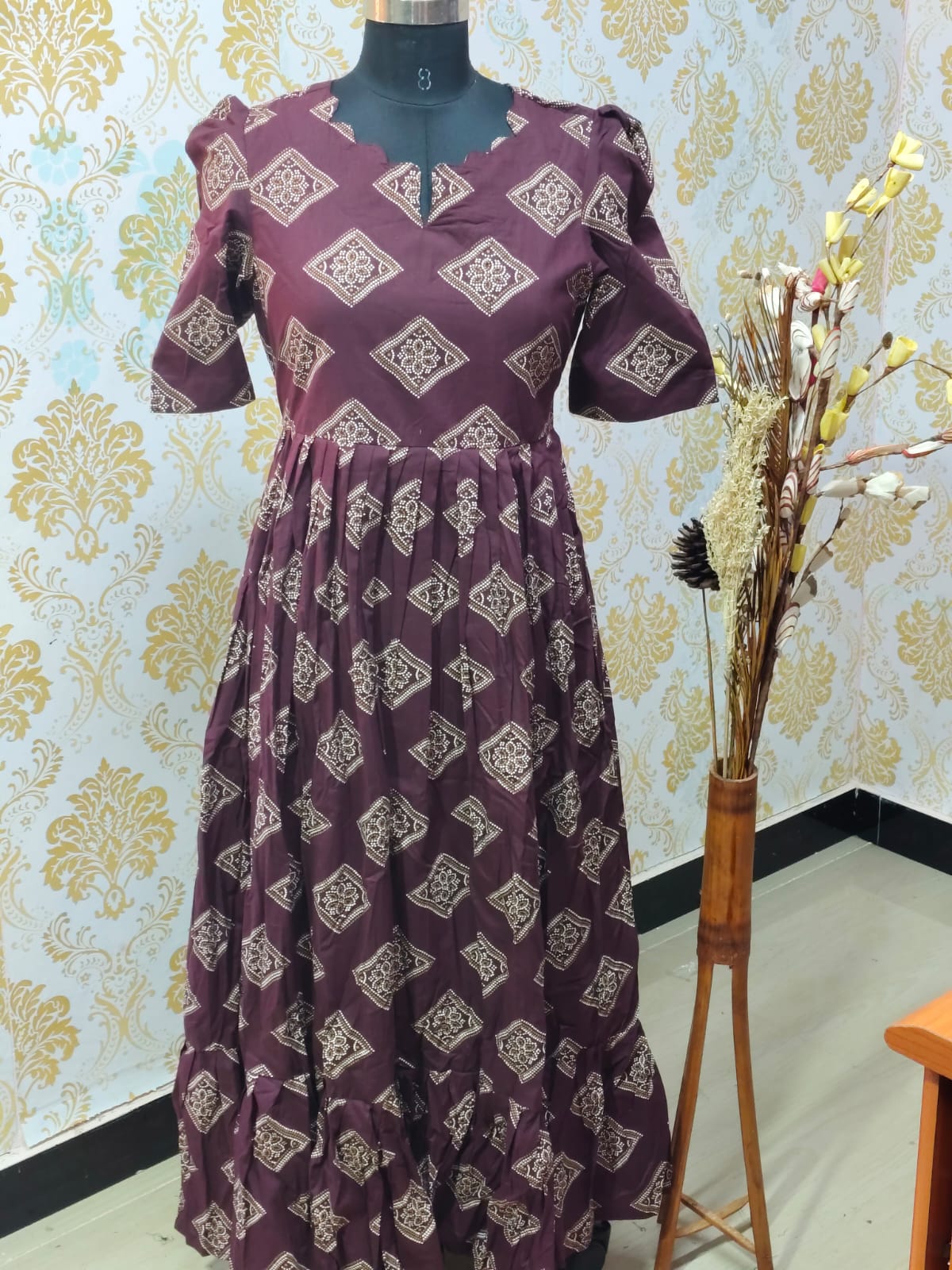 Cotton Floral Frock - CFF110