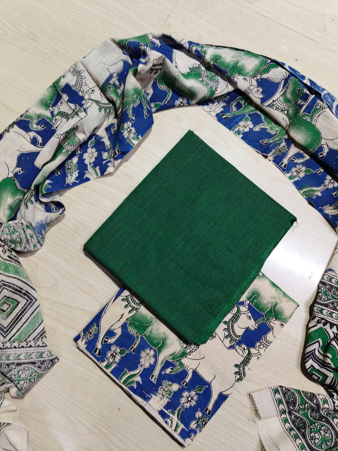 Premium Cotton Top and Kalamkari Phant With Dupatta RS113