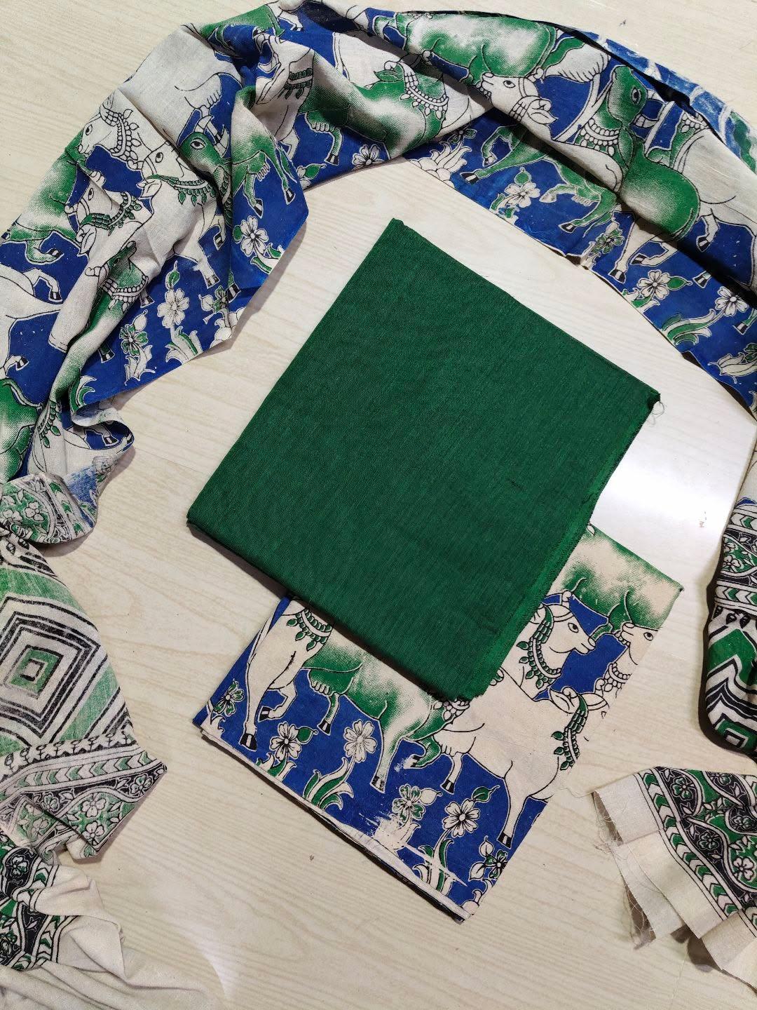 Premium Cotton Top and Kalamkari Phant With Dupatta RS113
