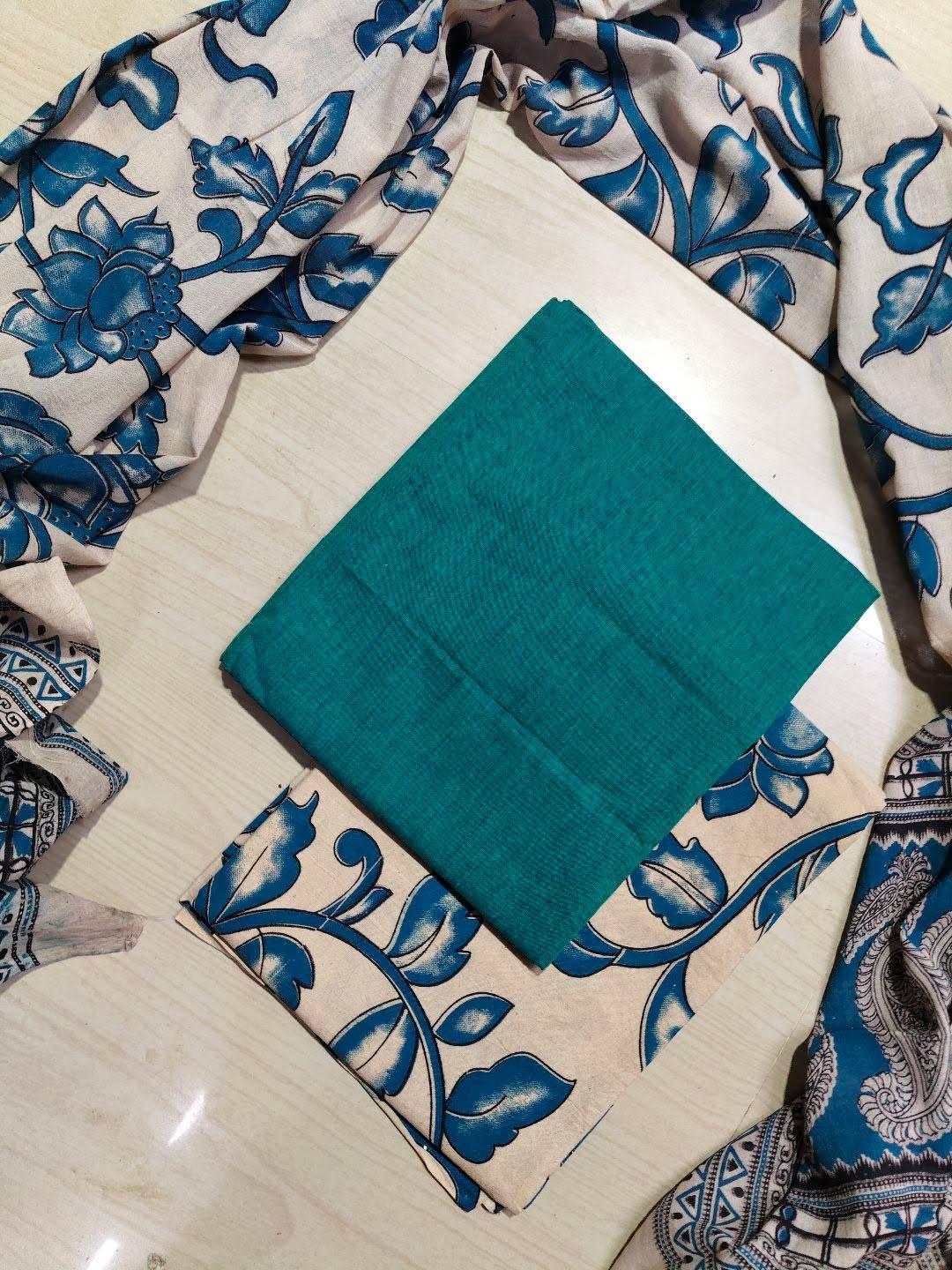 Premium Cotton Top and Kalamkari Phant With Dupatta RS116