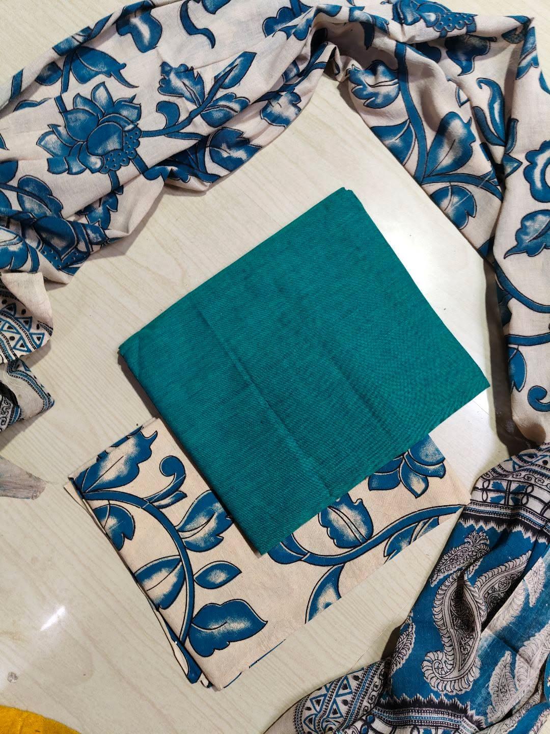 Premium Cotton Top and Kalamkari Phant With Dupatta RS116