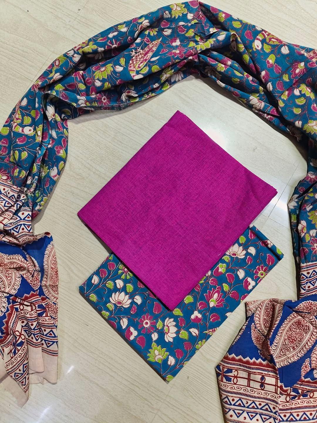 Premium Cotton Top and Kalamkari Phant With Dupatta RS117