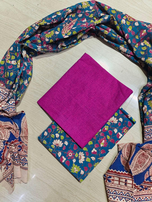 Premium Cotton Top and Kalamkari Phant With Dupatta RS117