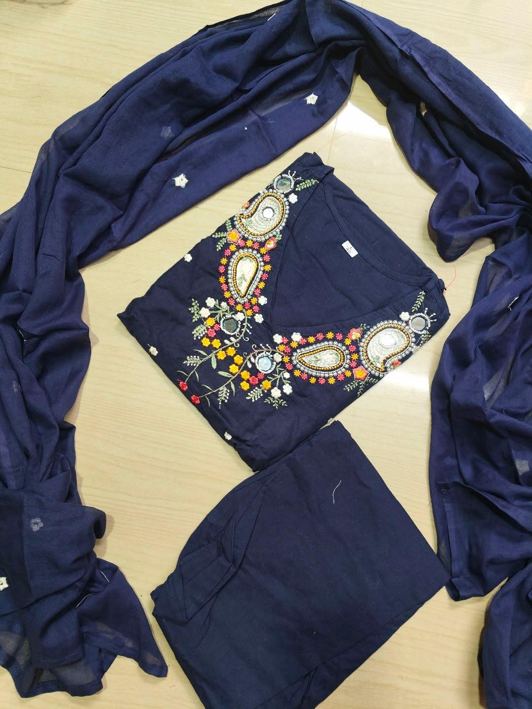 Cotton Floral Anarkali  AS118