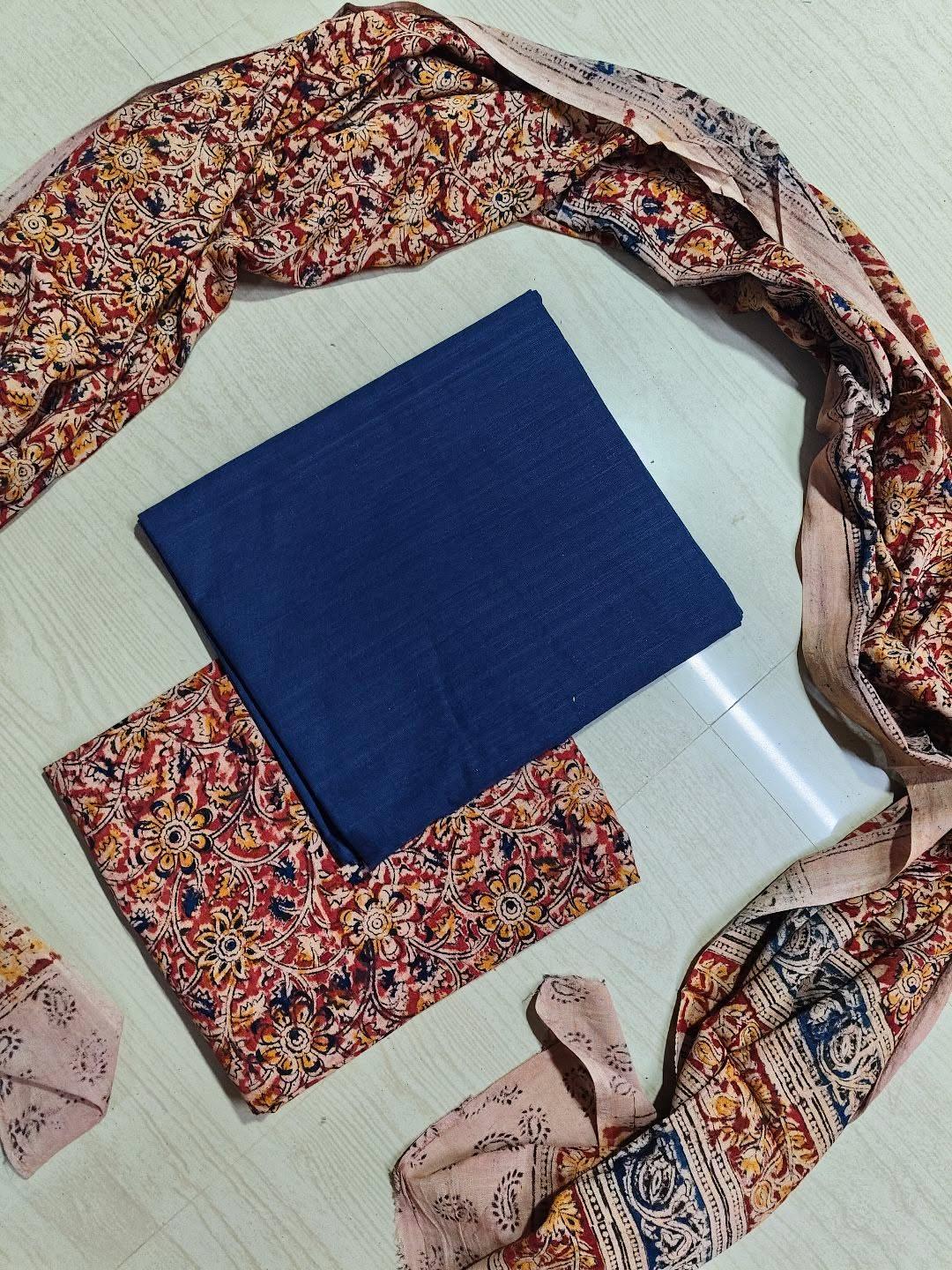 Premium Cotton Top and Kalamkari Phant With Dupatta RS118