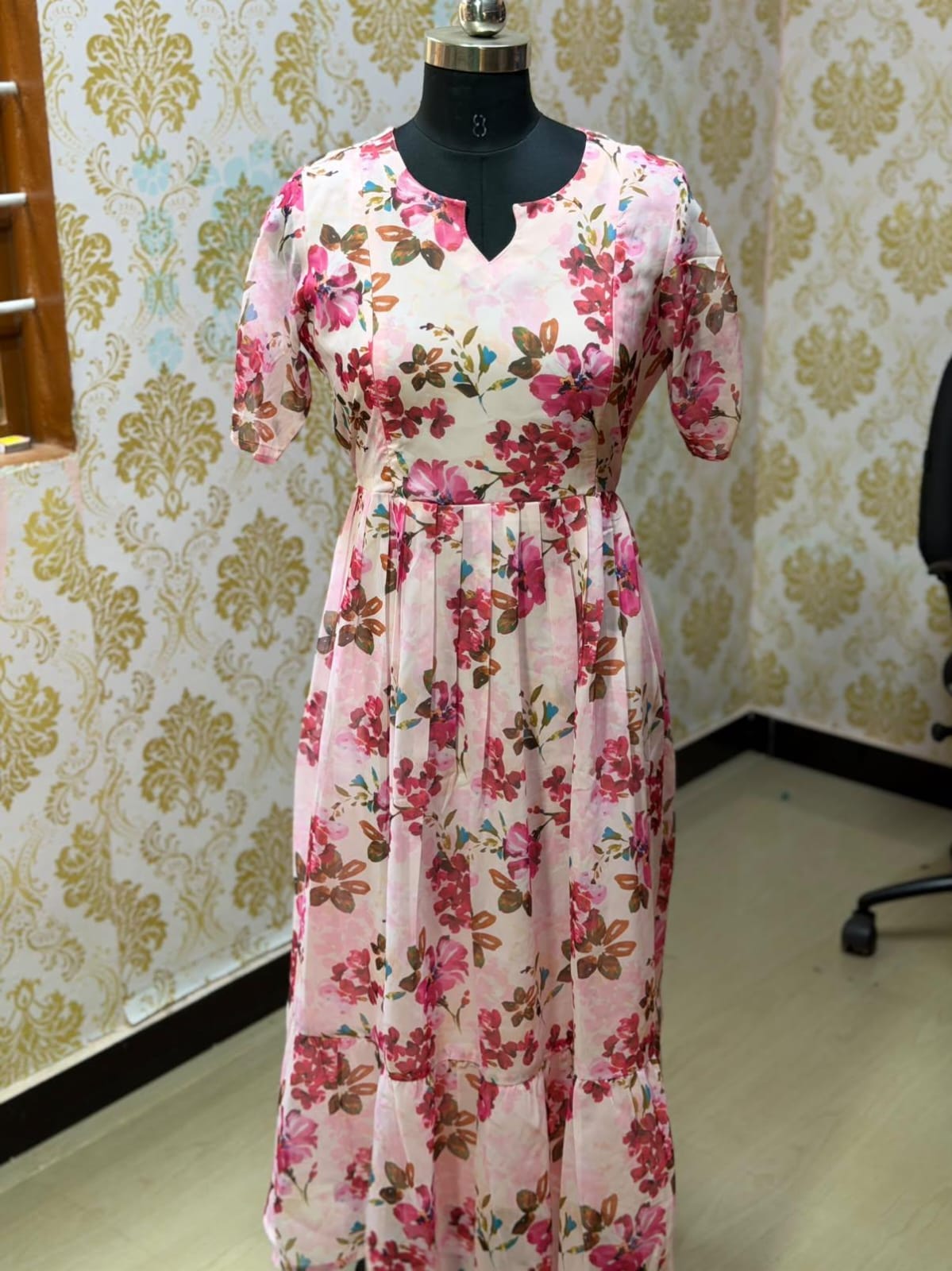 Georgette Floral Frock GFF61
