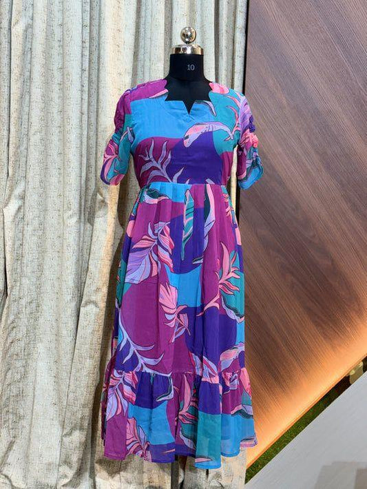 Georgette Floral Frock GFF11